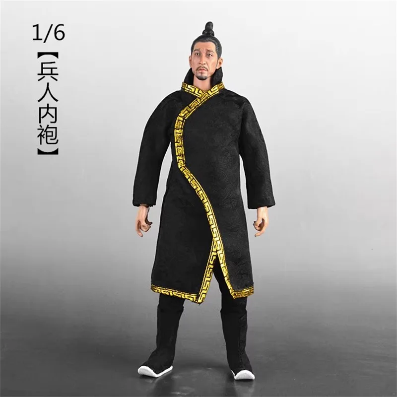 

1/6 Male Soldier Zhao Yun Clothing Long Robe Combat Boots Shoes High Quality Model Fit 12'' Action Figures Body In Stock