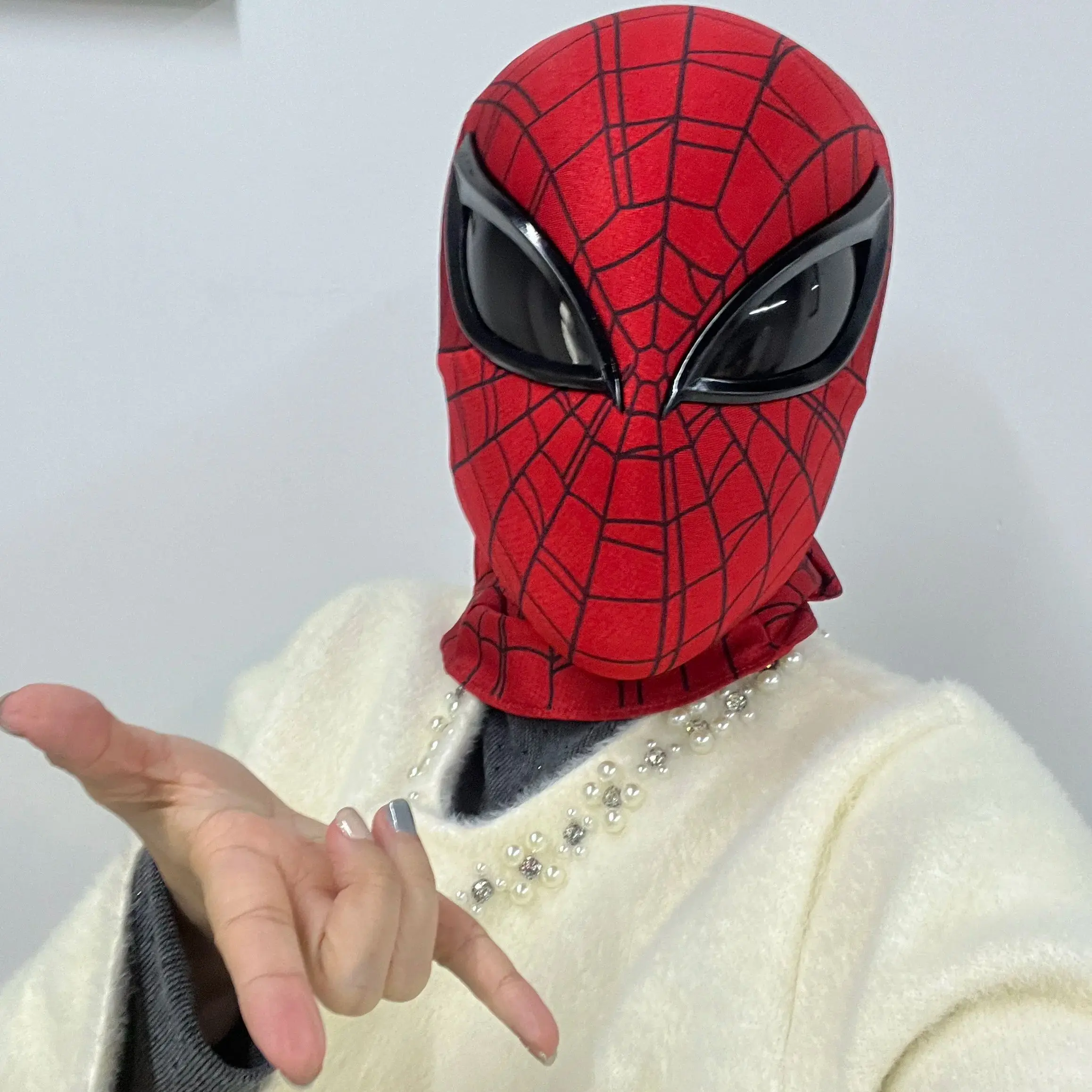 

mar-vel Customized PS5 Superior Spider-Man Mask with Faceshell & Magnetic Eyes Spiderman Halloween Cos Mask for Birthday Gift