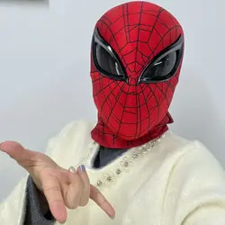 mar-vel Customized PS5 Superior Spider-Man Mask with Faceshell & Magnetic Eyes Spiderman Halloween Cos Mask for Birthday  Gift