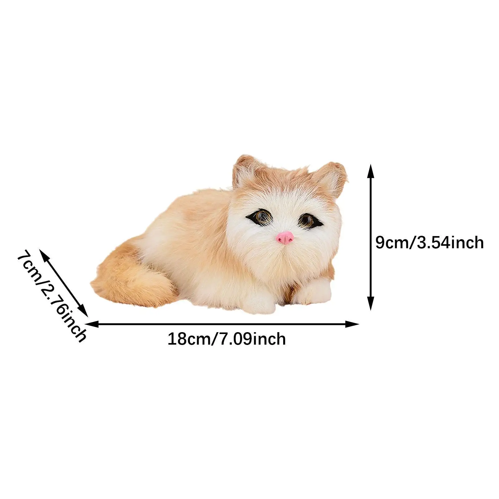 Collectible Cat Stuffed Animal, Realistic Plush Toy for Children
