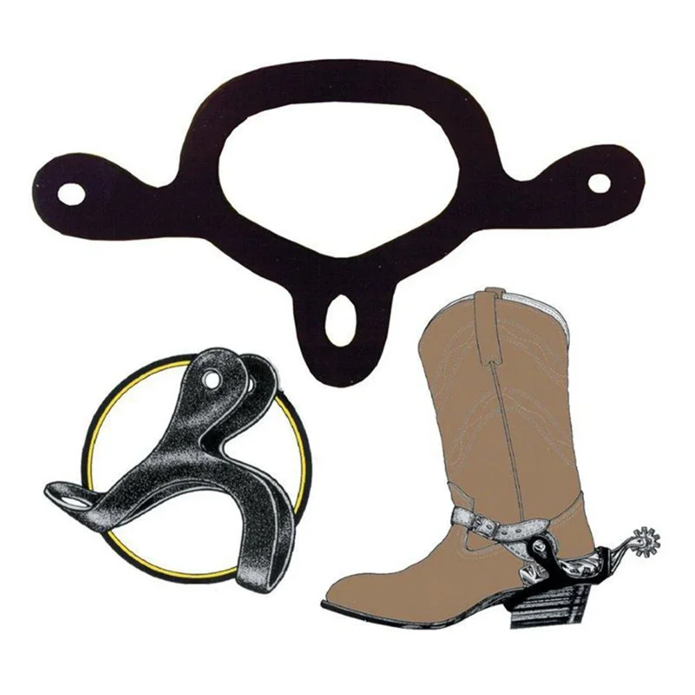 1 Pair Spurs Belt Tie Down Strap Rubber Spur Straps Western Protective Spur Strap Thickened Alloy Buckle Equestrian Equipment