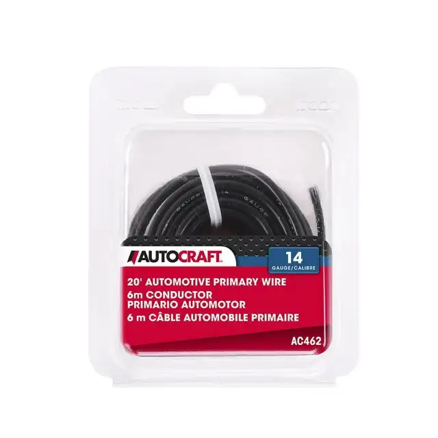 

Autocraft Piezas Especiales para Automóviles de Alambre Primario de Calibre 14, 20 Pies, Negro