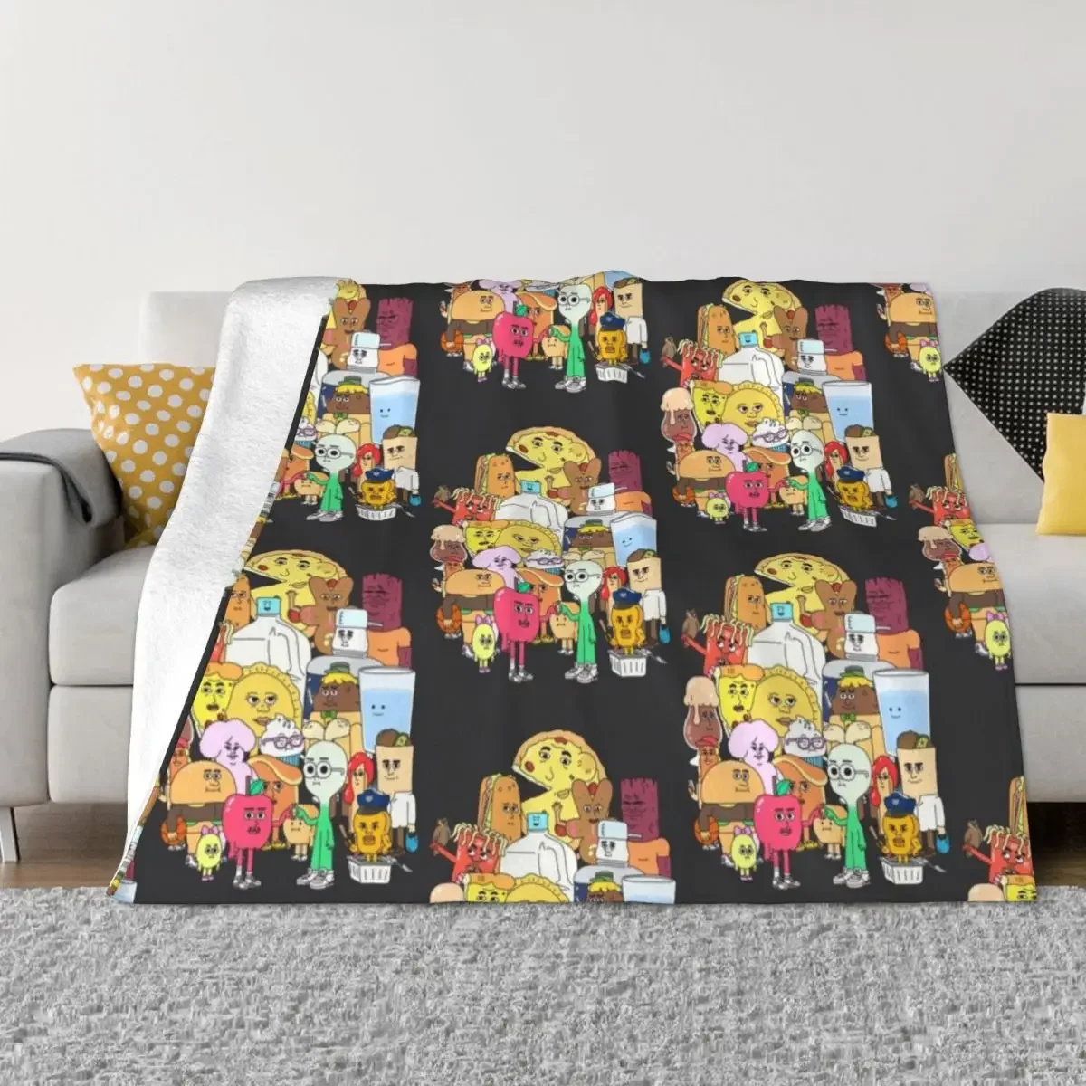 The Apple and Onion Gang Throw Blanket Summer Hair Blankets