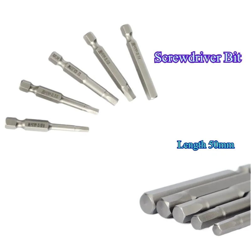 Hex Head Magnetic Screwdriver Bits Length 50mm Allen Wrench 1/16 5/64 3/32 7/64 1/8 9/64 5/32 3/16 7/32 1/4 5/16 3/8