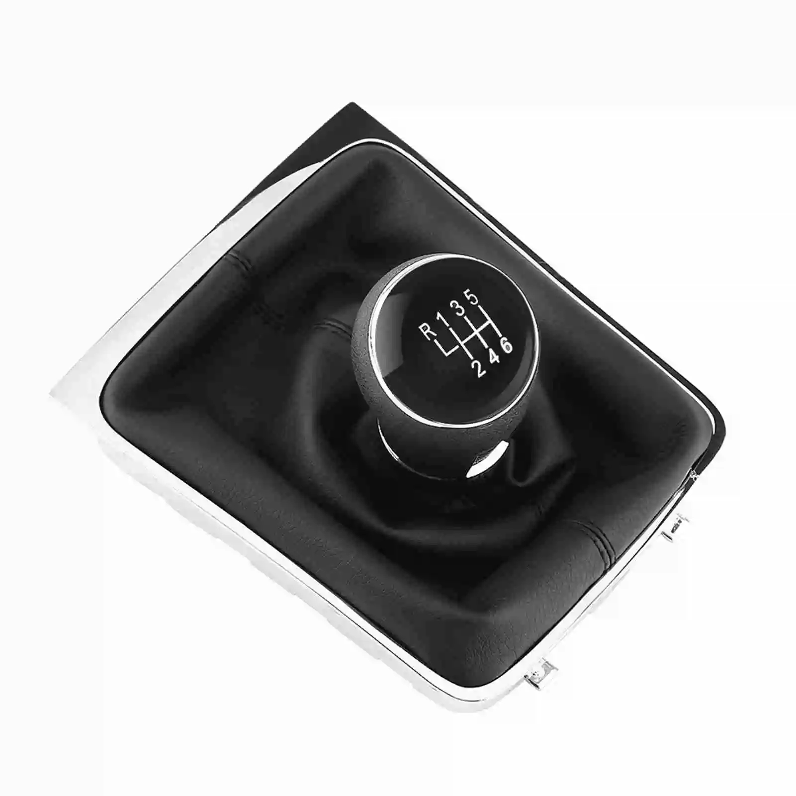【Sale】6 Speed Car Gear Shift Knob Stick Gaiter Boot Frame Kit For B7 2011‑2012 6 Speed Gear Shift Knob Gaiter Boot