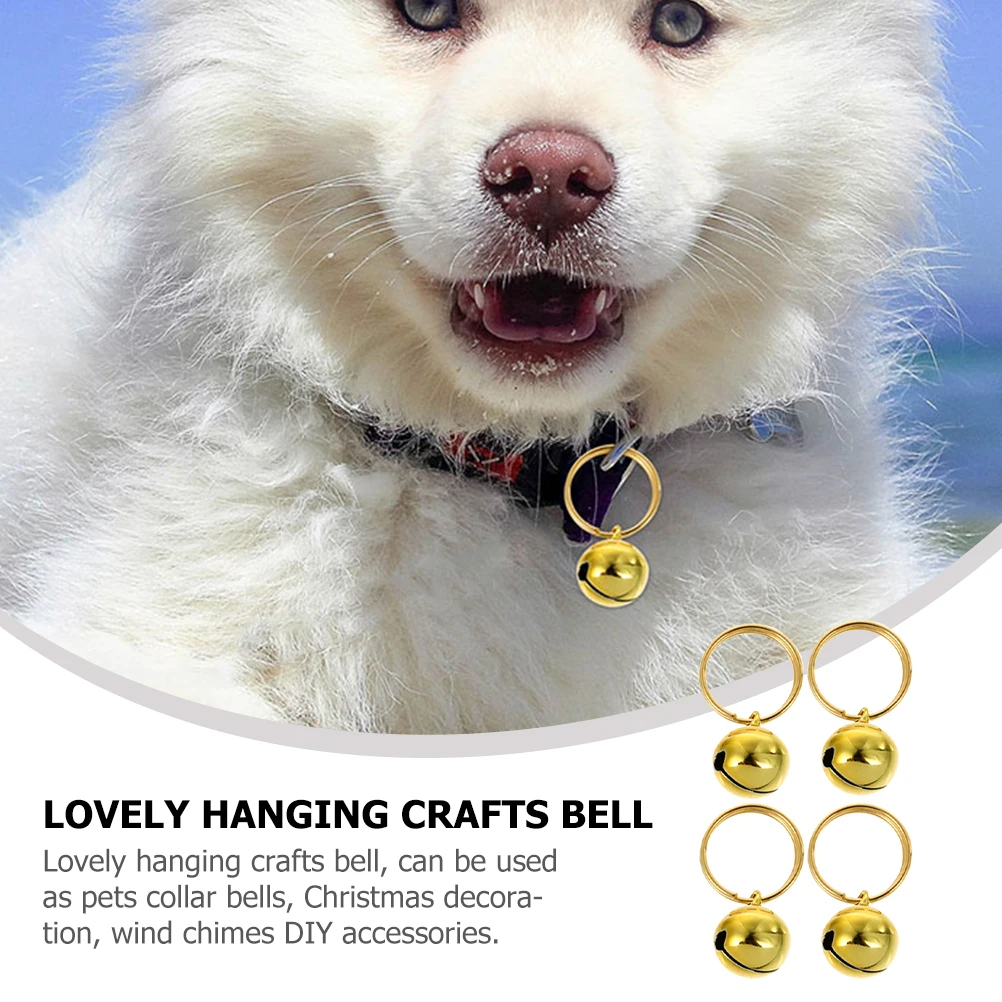 

10pcs Cat Dog Collar Charm Pet Pendant Accessories Stainless Steel Bell For Crafts Diy Hanging Decorations Wedding Festival