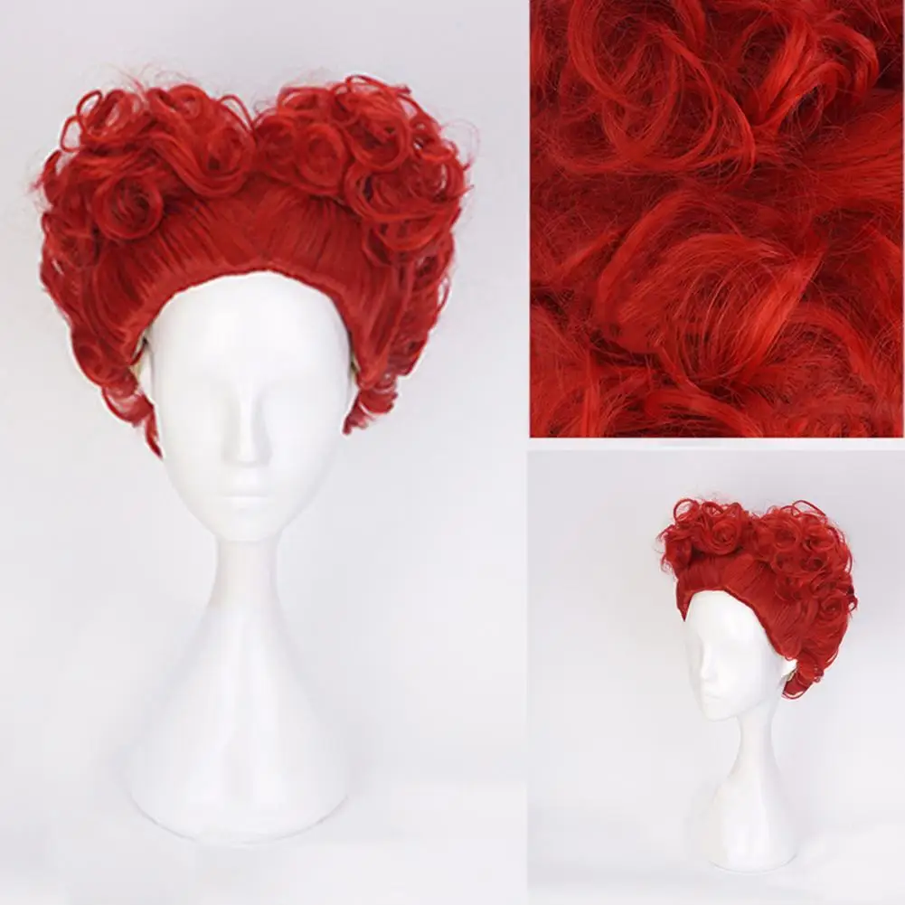 

NEW Red Queen Cosplay Wig Queen of Hearts Red Heat Resistant Synthetic Hair Wigs / Wig Cap
