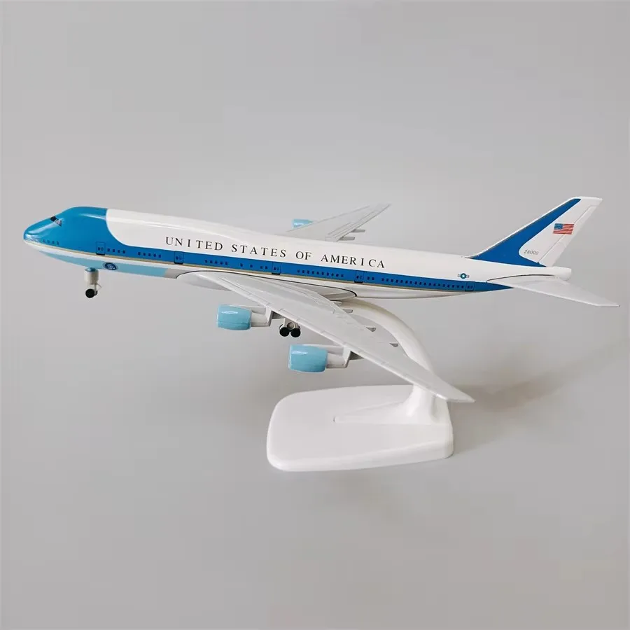 

20cm B747 Air Force One Airline Model Boeing 747 Die-casting Alloy Metal Airplane Toys & Landing Gear Hobby Series