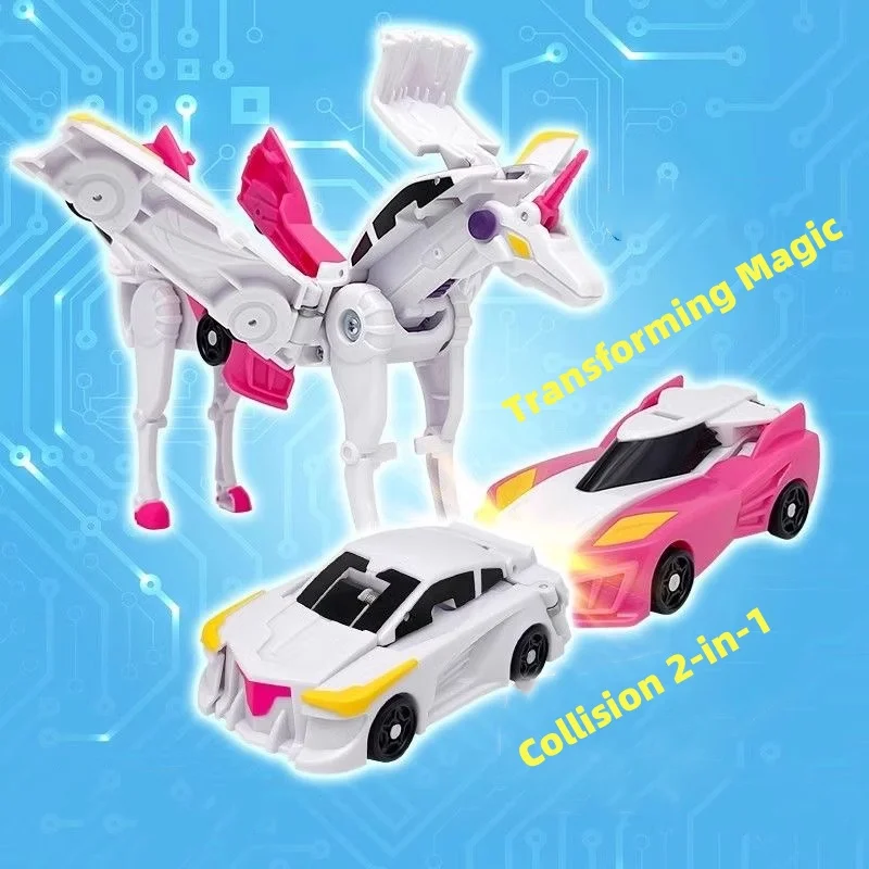 Children's Gift Transformation Car Toys, Automatic Transformation Robots, Die-casting Toys, Fun Mini 2-in-1 plastic Model Cars image 5
