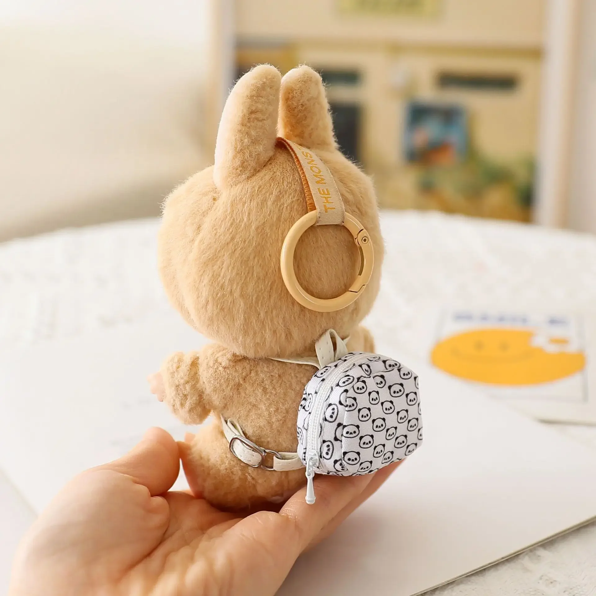 Für 17 cm Labubu Mode trendige Puppe Rucksack Zubehör süße Panda Overall Tasche