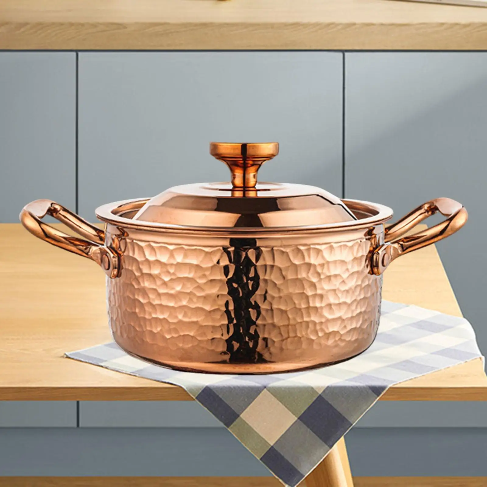 

Stainless Steel Hot Pot Stew Pot Large Capacity Sturdy Nonstick Portable Chafing