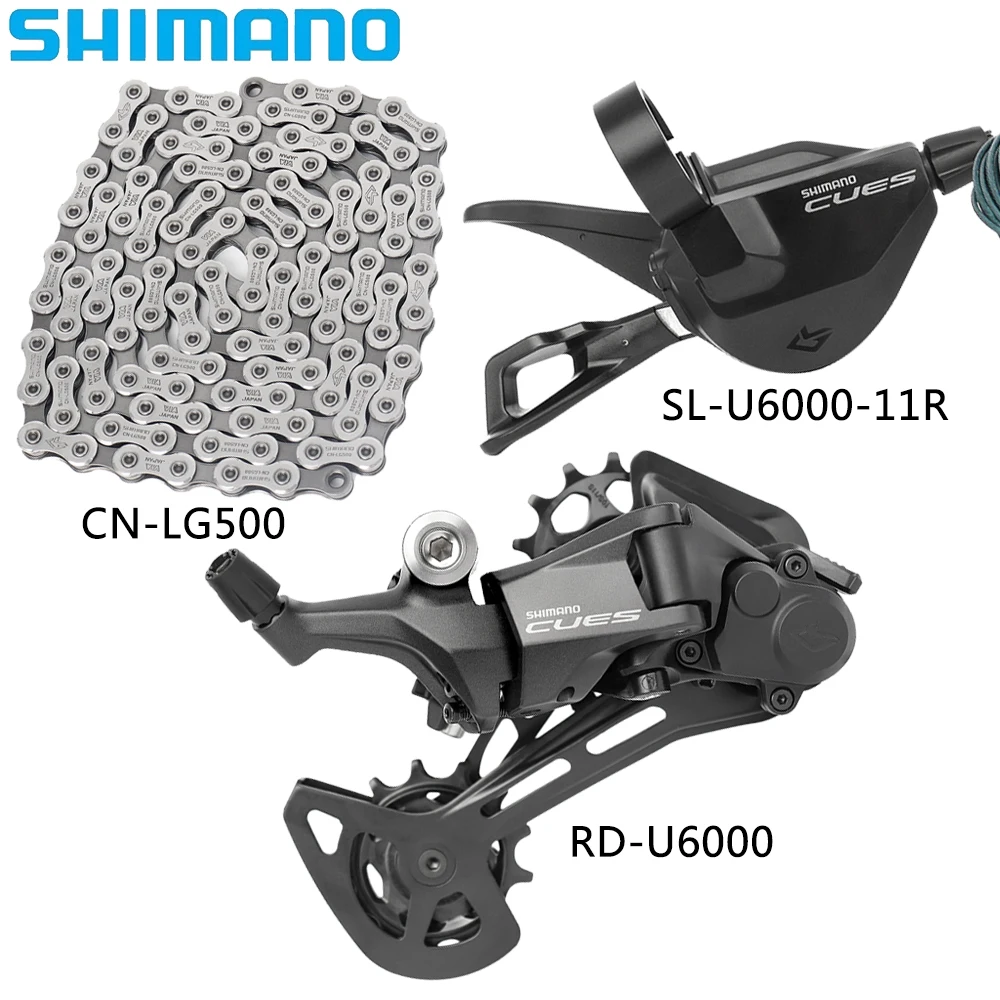 SHIMANO CUES U6000 11 Speed Derailleur Right Shift Lever Clamp Band RD-U6000 Rear Derailleur CN-LG500 116L Chain for MTB Bike