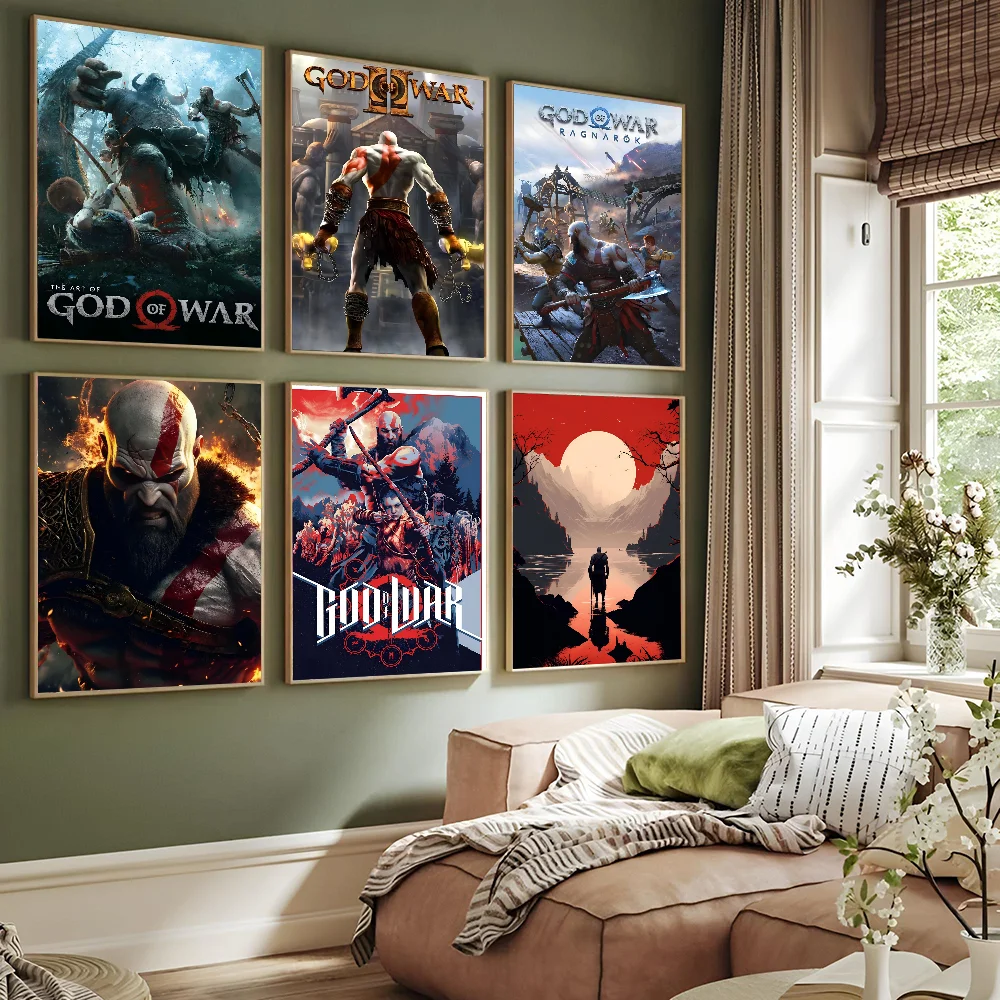 

God Of War Game Anime Poster Paper Print Home Living Room Bedroom Entrance Bar Restaurant Cafe Art Painting Decoration