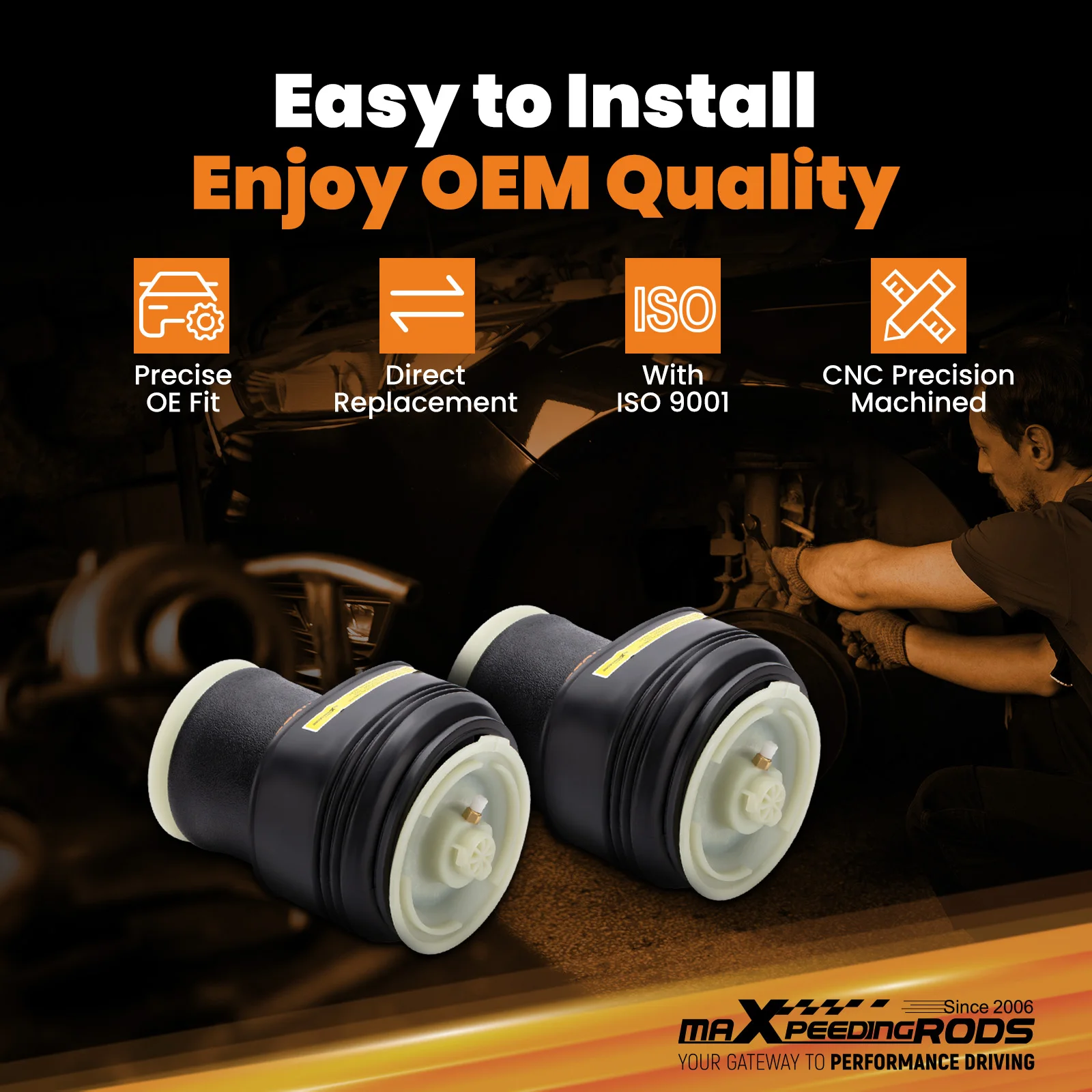 Pair Rear Air Suspension Spring Bag for BMW X5 E70 X6 E71/E72 37126790079