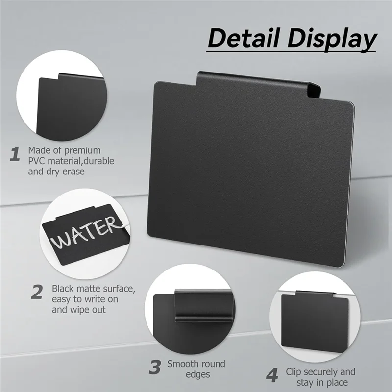 NEW 32 Piece Plastic Basket Bin Clip Labels - Removable And Reusable Dry Erase Labels For Home Organizing