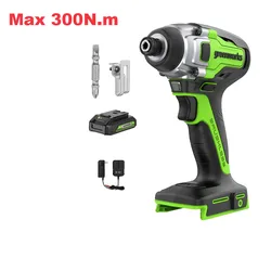 Greenworks 24V Brushless Impact Driver Kit, 300N.m 3-Speed