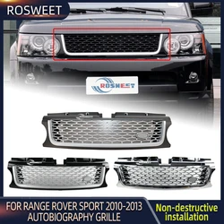 Front Bumper Grille 6 Style For Land Rover Range Rover Sport Autobiography 2010 2011 2012 2013 L320 Mesh Grills Car Accessories