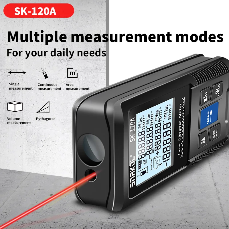 Brand Laser Distance Meter 40m 50m 70m 100m 120m Rangefinder Digital Range Finder Trena Roulette Ruler Distance Measuring Tape