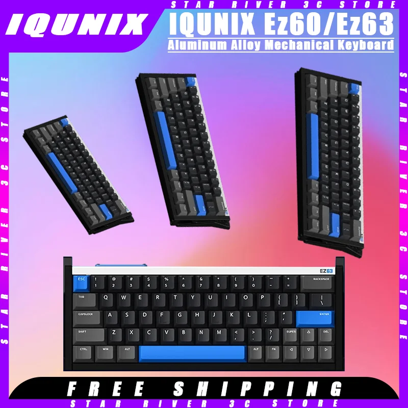 IQUNIX Ez60 Ez63 Mechanical Keyboard Magnetic Switch Aluminum Alloy 8k Polling Rate Hot Swappable Gaming Keyboard Pc Accessories