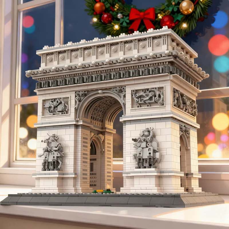 

4329pcs MOC Arc De Triomphe Architecture Model Building Blocks Construction Toy Assemble Christmas Gift Creative DIY Idea Kids
