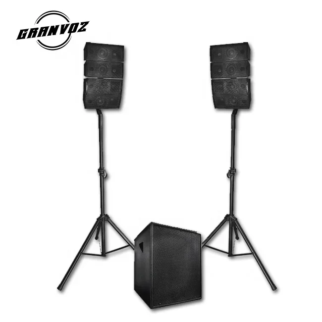 

15inch Subwoofer 4 Inch Midrange Tweeter Line Arrey Speaker Portable With Speaker Stand Remote Control for Stage