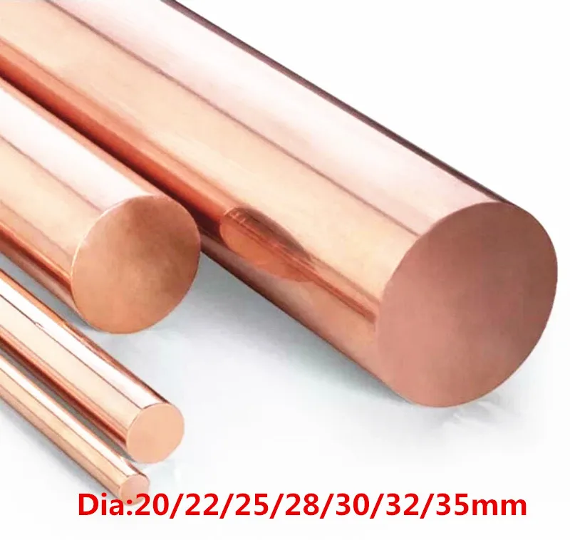 

1PCS Copper Rod Length 200mm Diameter 20/22/25/28/30/32/35mm Brass Stick T2 Copper Bar DIY Dropshipping