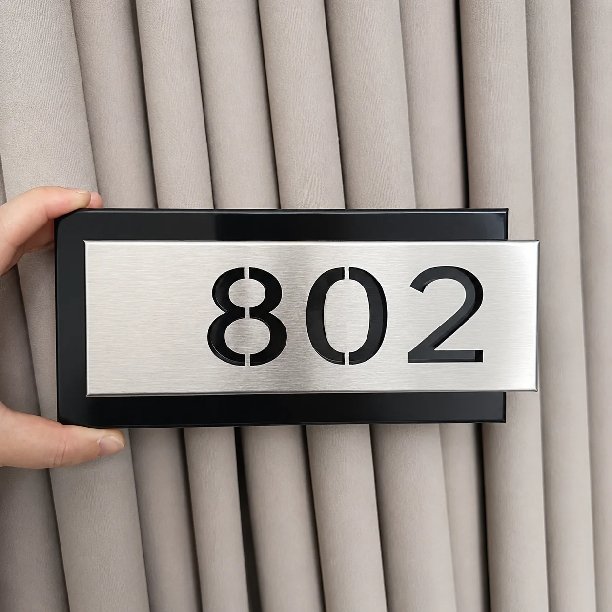 

Custom Modern Residential Address Sign House Number Stainless Steel Signs Apartment Home Number Plaque Door Plates Garden Decor