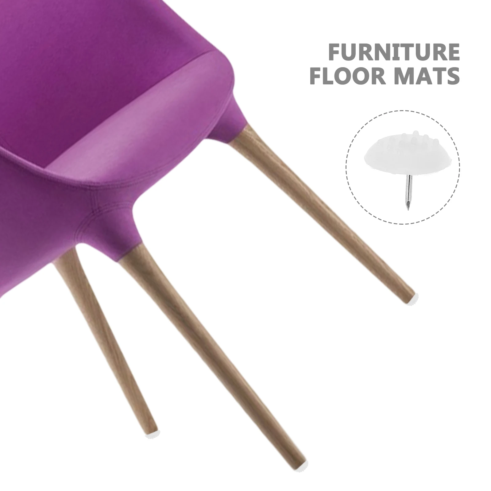 

400pcs Furniture Leg Nail Pads Thick Chair Glides Nonslip Floor Protectors For Tables Chairs Stools Carpets Hardwood