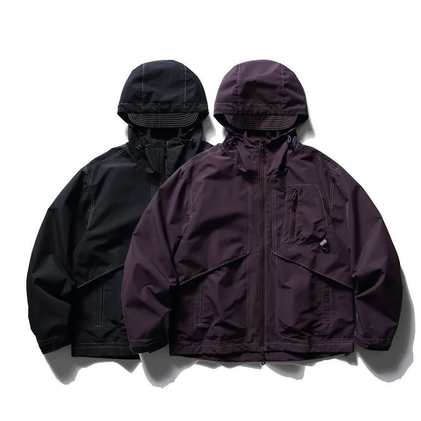 

Men's Multi-Pocket Outdoor Mountain Fashion Loose Casual Hooded Cargo Jacket Women Techwear Coat Couple Spring Autumn Outerwear