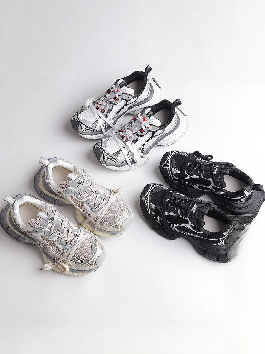 Fashionable Retro Running Shoes Unisex Casual Sneakers Show Style Dad Shoes Breathable Comfortable Spring Autumn Seasonal Wear