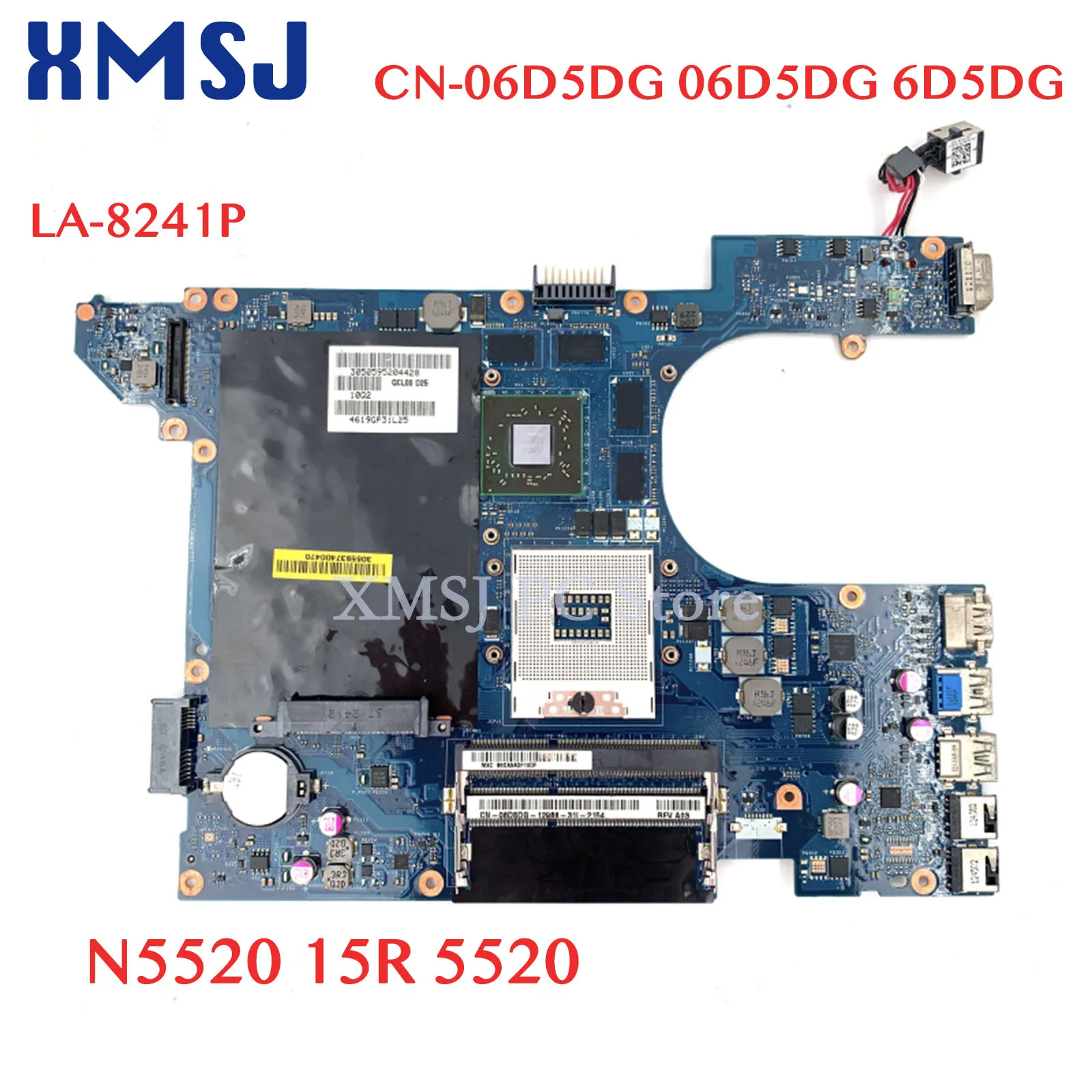 

XMSJ For Dell Inspiron N5520 15R 5520 QCL00 LA-8241P CN-06D5DG 06D5DG 6D5DG Laptop Motherboard DDR3 HD7670M GPU Main Board