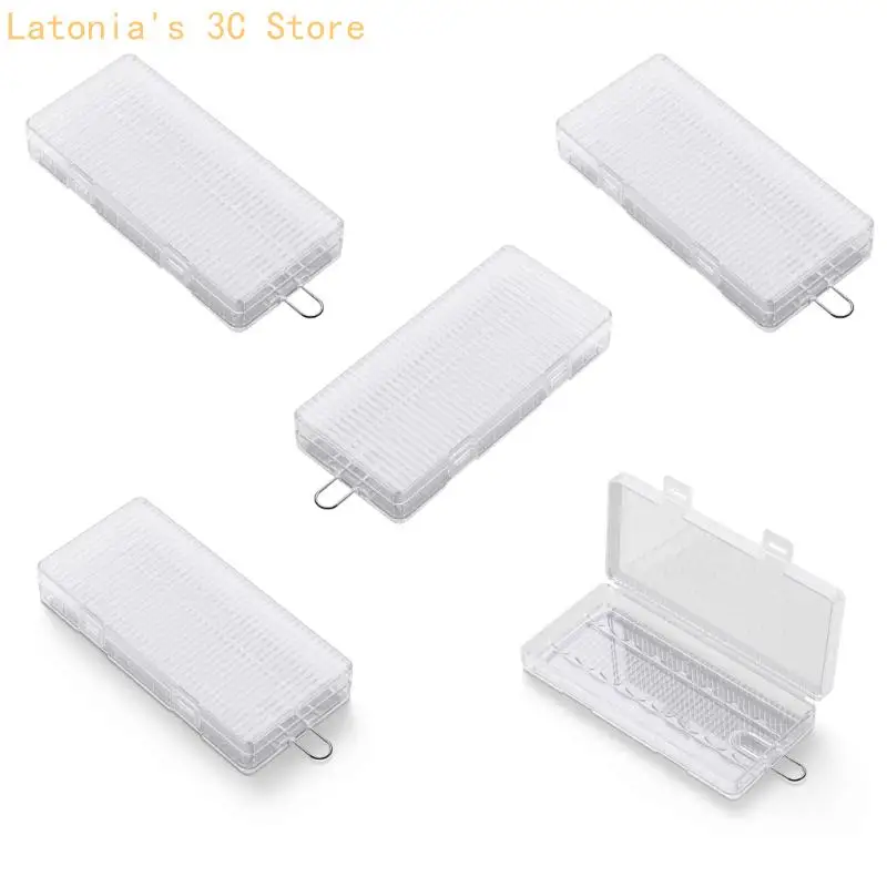 Clear Plastic 2A Battery Organizers Case with Top Lid, 8 Slot 2A Storage Box for Drawer, Desk, and Travel Packing X3UB