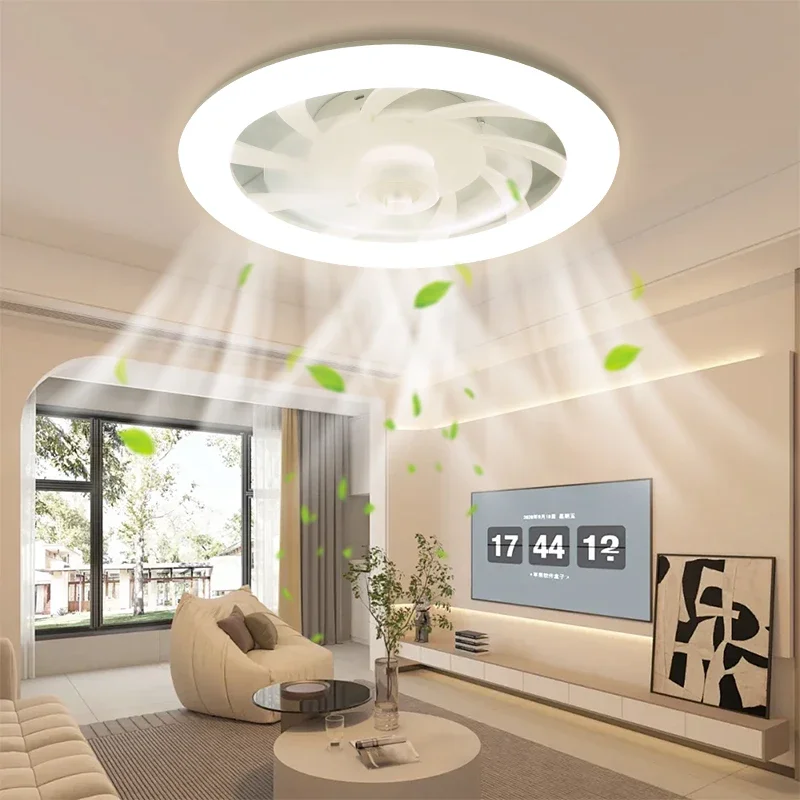 LED Ceiling Fan Light with Remote Control and Unlimited Dimming At Level 6 Wind Speed for Living Room and Bedroom Lighting