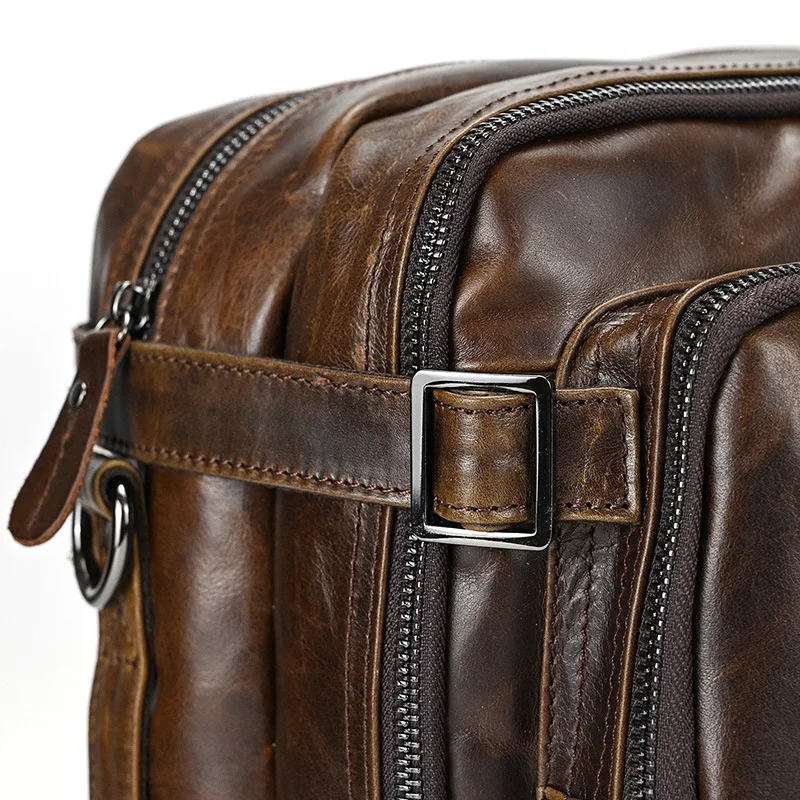 Valigette da uomo retrò Pendolarismo all'aperto Valigette da lavoro multifunzionali Borse in pelle per il tempo libero Портфель MHGWB