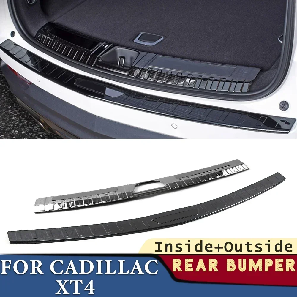 

Trunk Bumper for Cadillac XT4 2018 2019 2020 2021 2022 2023 Car Accessories Stainless Rear Fender Protector Cover Decoration