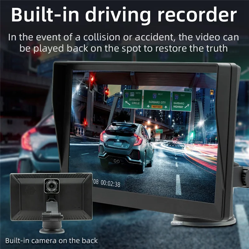 9Inch Car Radio with Dashcam, Dash Mount CarPlay & Android Auto, Car Stereo Bluetooth, Mirror Link, FM, Reversing Camera