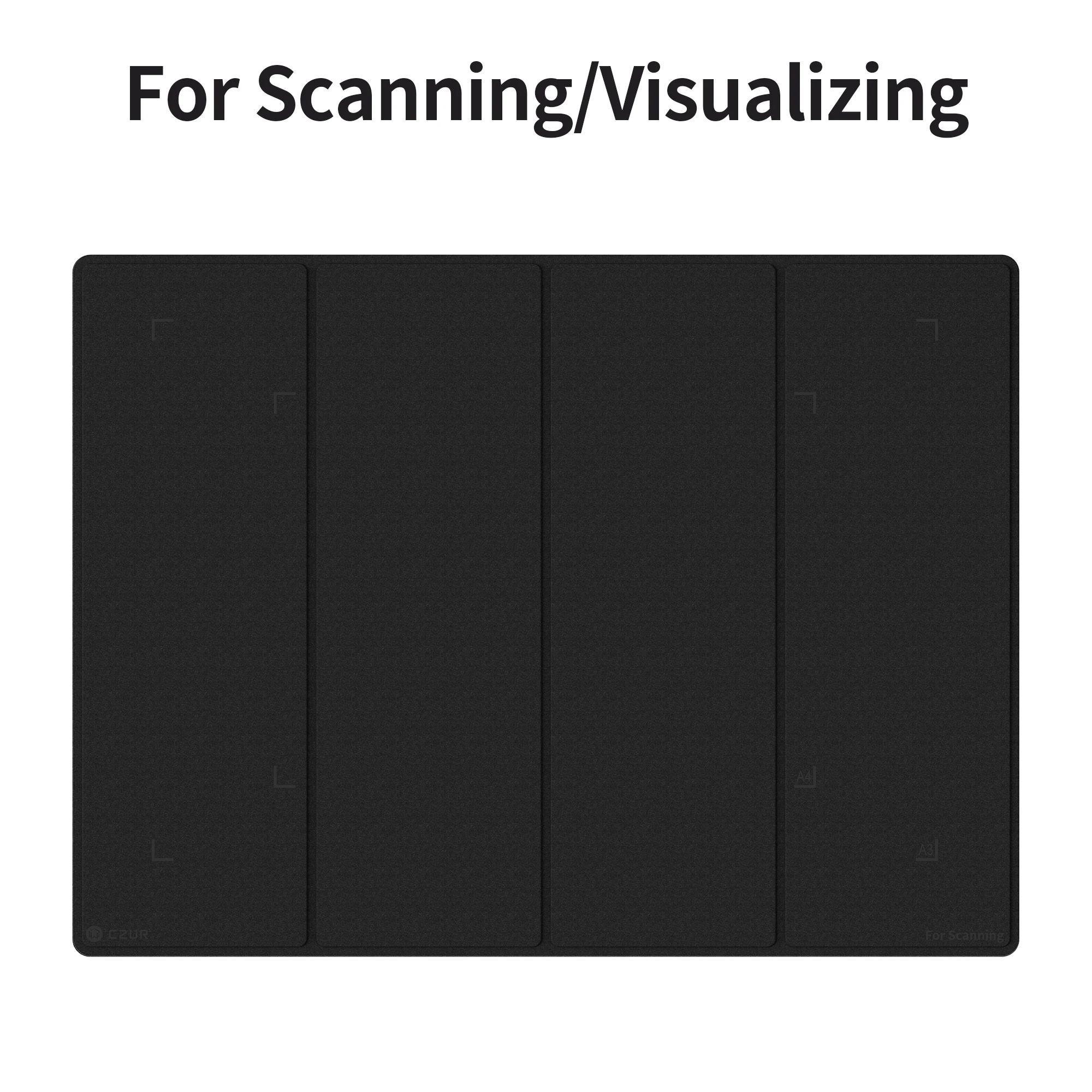 CZUR Double Sided Scanning Mat for Fancy S Pro, PU and Velvet Material Mat for A3 Size, Foldable Scanning Stand for Viewer