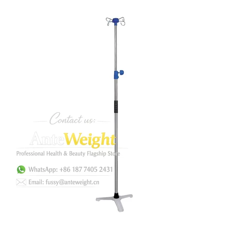 Hospital Furniture IV Pole Floor Drip Infusion Stand Manufacturer
