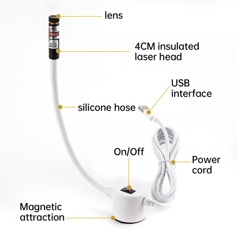 ABJY-للمصنع الملابس قطع السرير الخياطة تحديد المواقع لوحة مضيئة USB الليزر تحديد المواقع ضوء DC5V قاعدة القطع الصليب