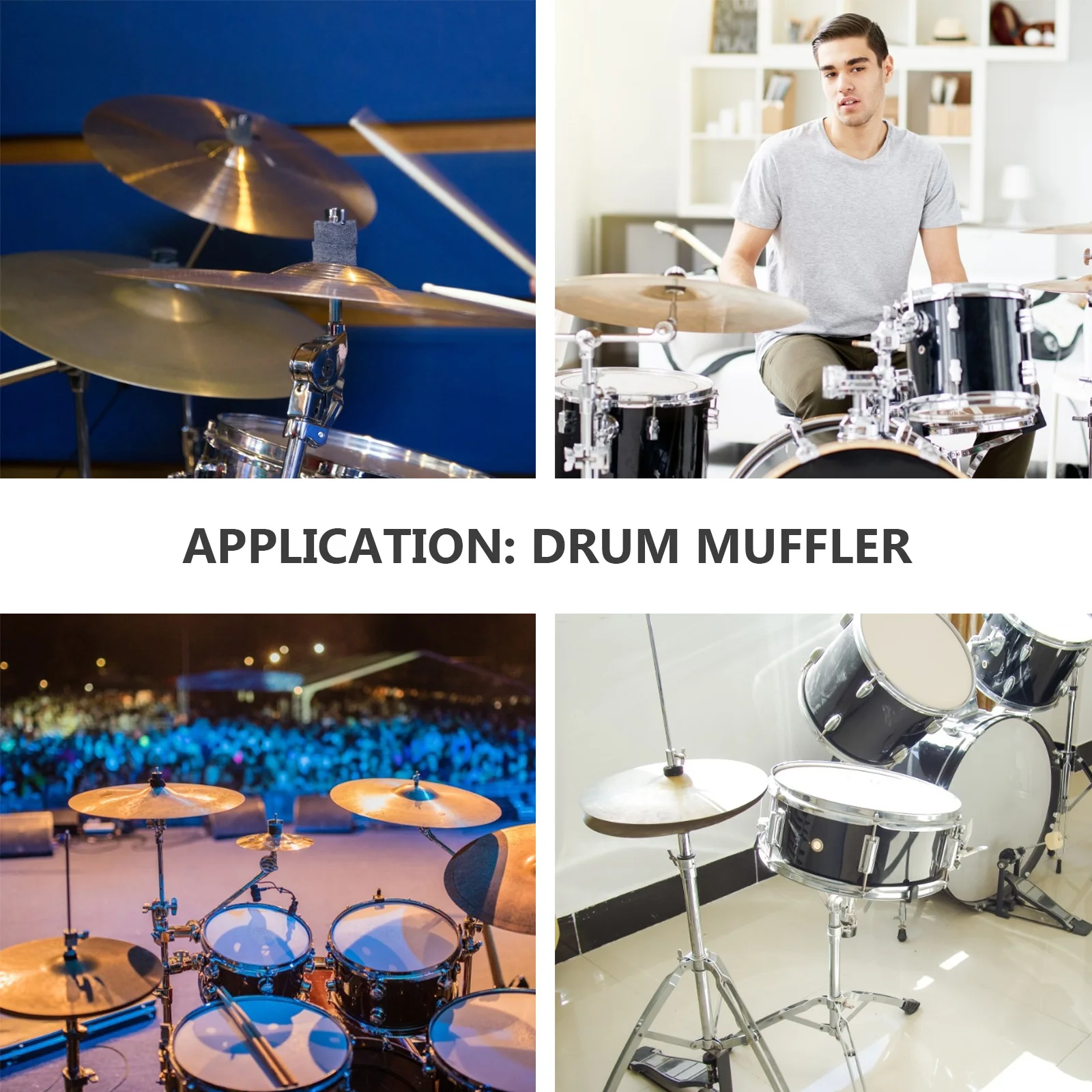 

Mute Pad Cymbal Hi-Hat Silencing Noise Reduction Mat Stable Performance Quiet Practice Diy Adjustable 70%-80% Noise Reduction