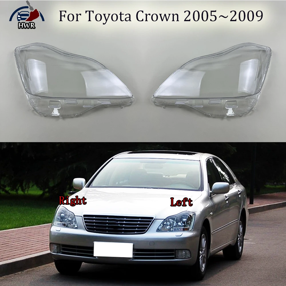 

Front Headlight Cover Transparent Lampshade Lamp Lens Headlamp Shell Plexiglass For Toyota Crown 2005 2006 2007 2008 2009