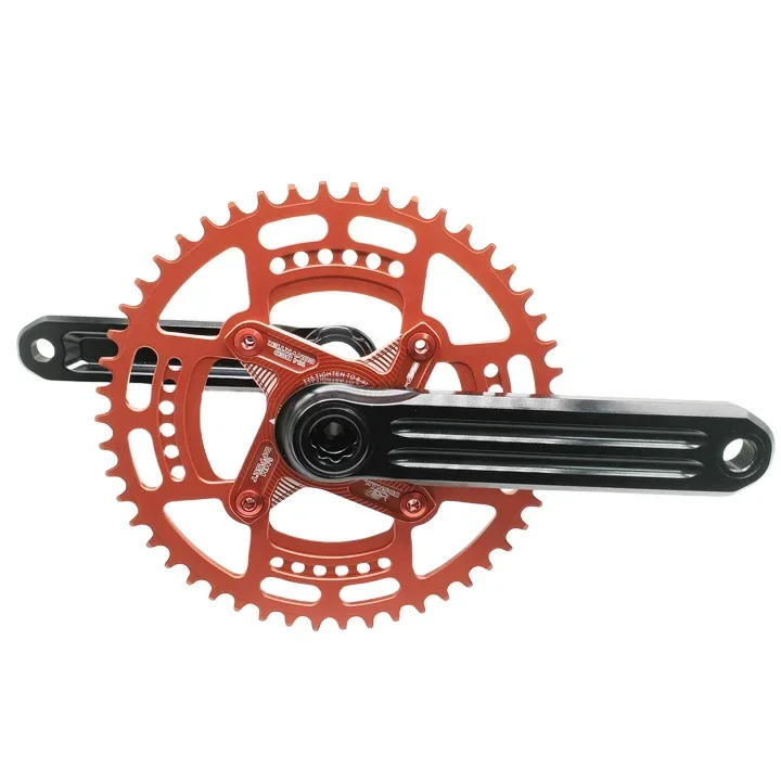 Alumniun Alloy Crankset Fixed Gear Crank 48T 165mm BCD144 Single Speed TRACK BIKE  crankset chainwheel including BB