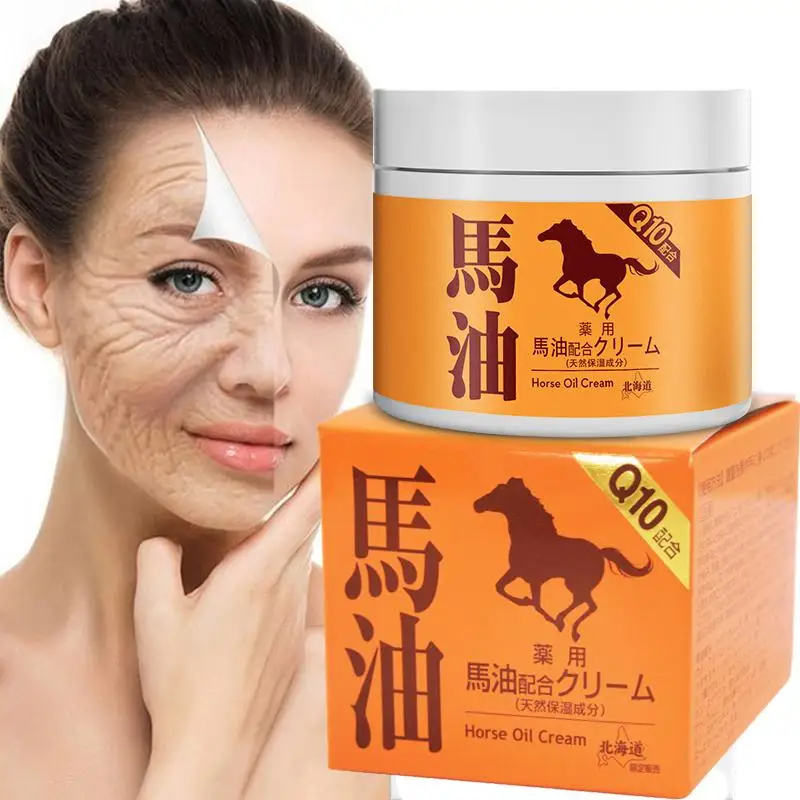 Crème anti-rides instantanée à l'huile de cheval, raffermissante pour les yeux, Anti-âge, hydratante, élimine les ridules, soins pour la peau