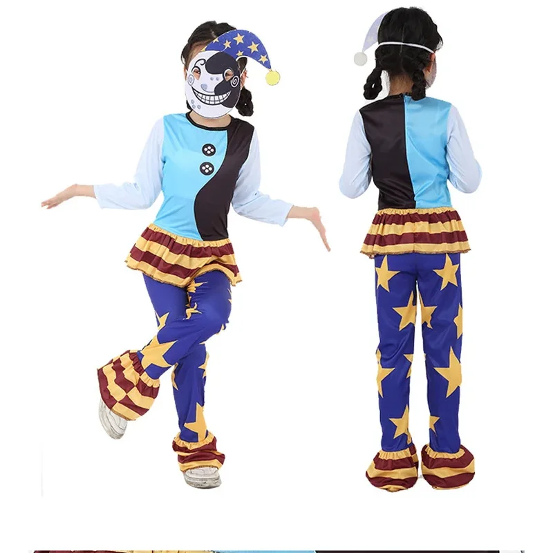 zz04zz122022 Disfraz de Halloween elegante para Sundrop FNAF Mono de payaso solar con máscara Cosplay Regalo de cumpleaños para niños $ 6 de descuento en segunda torta