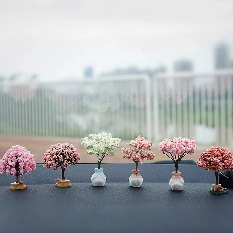 Car Accessories Simulation Ornament Flower Tree Girl Interior Center Control Advanced Sense