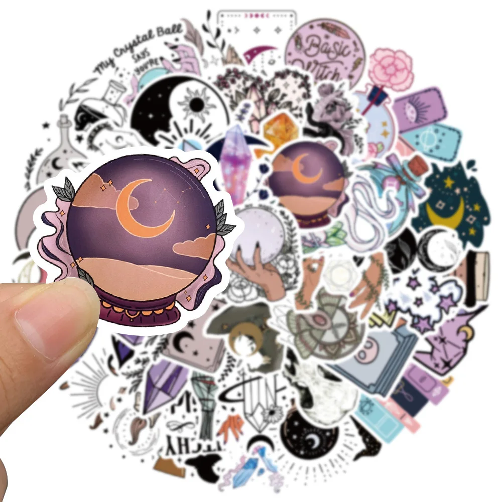 

10/30/50pcs Cartoon Bohemia Witch Vintage Aesthetic Stickers for Phone Helmet Laptop Graffiti Waterproof Kids Sticker Decals Toy