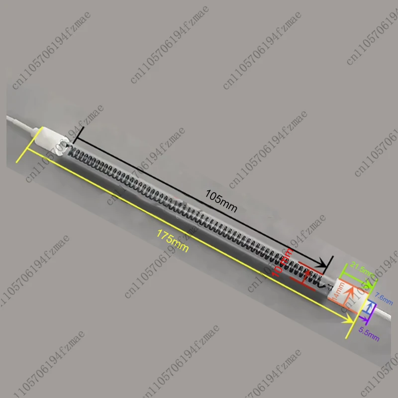 (4pcs) 220V Carbon Fiber Electric Heating Tube Far Infrared Quartz Heating Tube Printing Drying Tea Machine  Oven Heating Tube