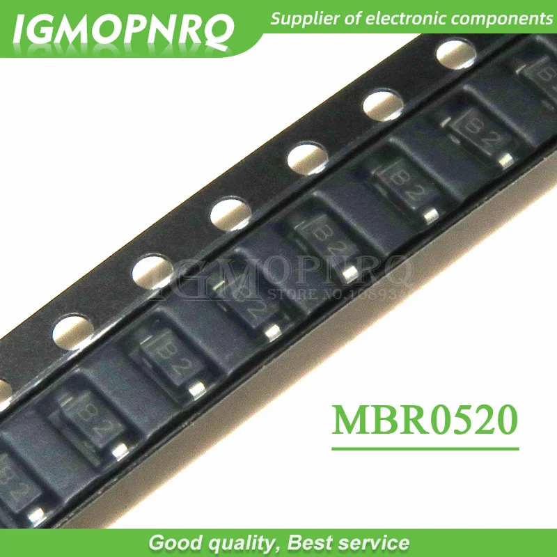 100 teile/los mbr0520lt1g schottky diode mbr0520 sod-123 diode neues original
