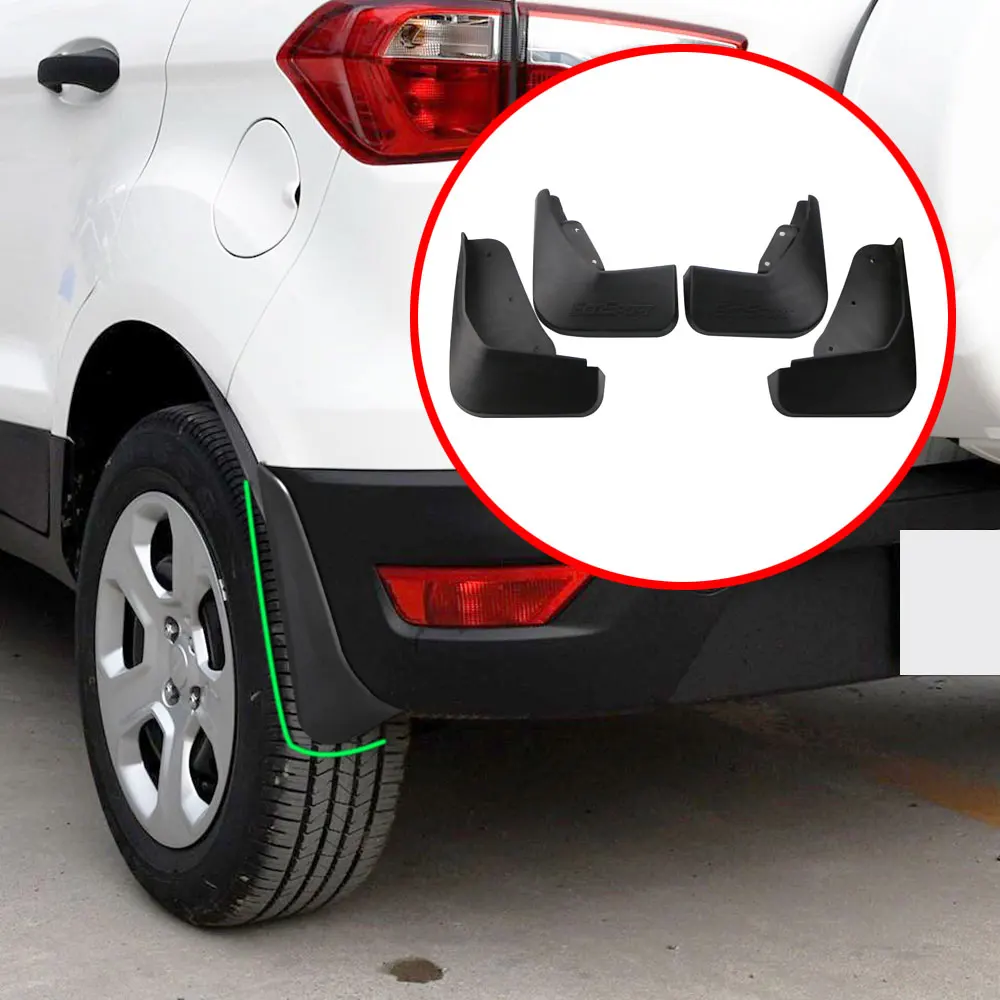 1 Satz geformte Autos chlamm klappen für Ford Eco sport 2010-2014 Schmutz fänger Spritz schutz Schlamm klappe Kotflügel Kotflügel vorne hinten Styling
