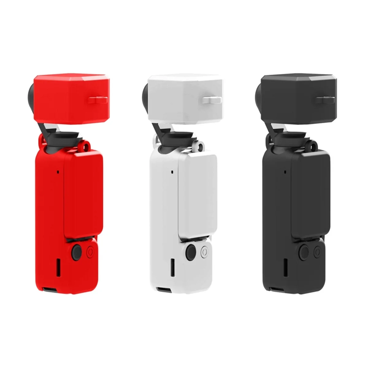 สำหรับ DJI OSMO Pocket3เคสซิลิโคนสำหรับกล้องเลนส์อเนกประสงค์สีดำ